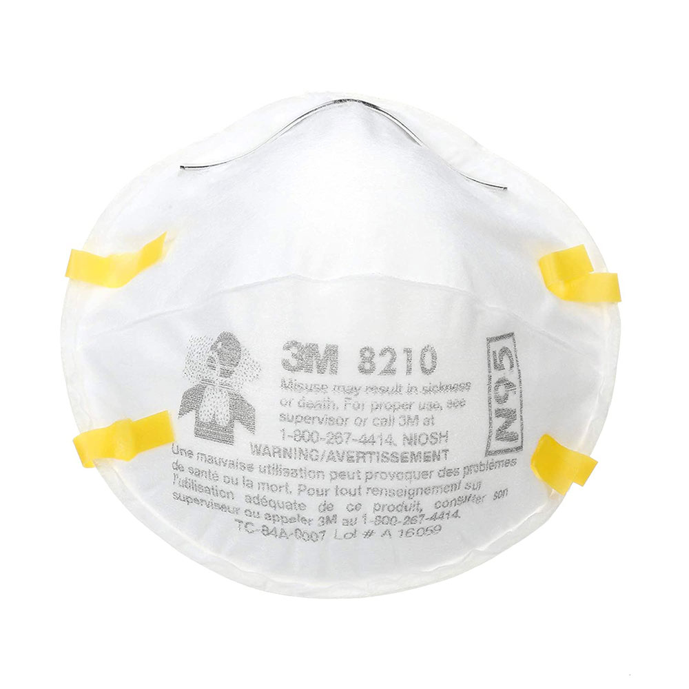 3M 8210 N95 Particulate Respirator - Disposable Dust Mask - Box of 20 - Click Image to Close