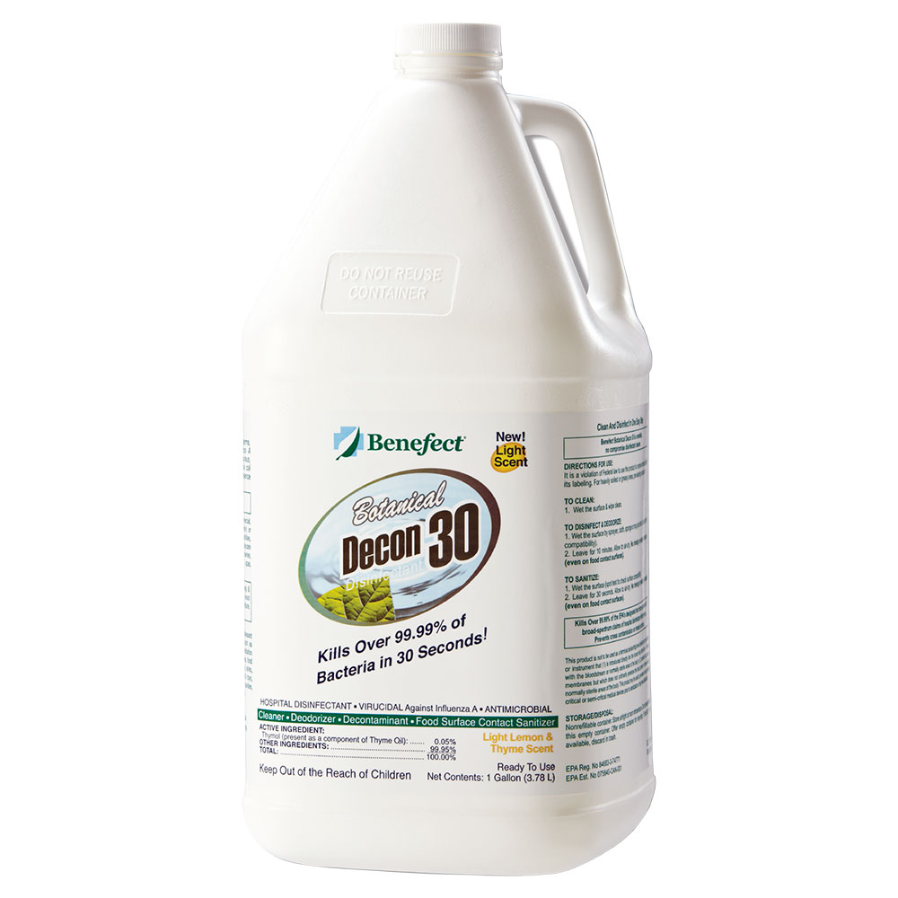 Benefect Decon 30 Disinfectant - Case of 4 Gallons - Click Image to Close