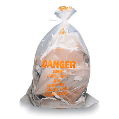 Asbestos Disposal Bags - 4.5 Mil 72" x 60" Clear Printed - Click Image to Close