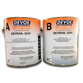 Devoe Devran 224V - Colored Epoxy Paint Solvent Based - 400 sq/ft - TILE RED