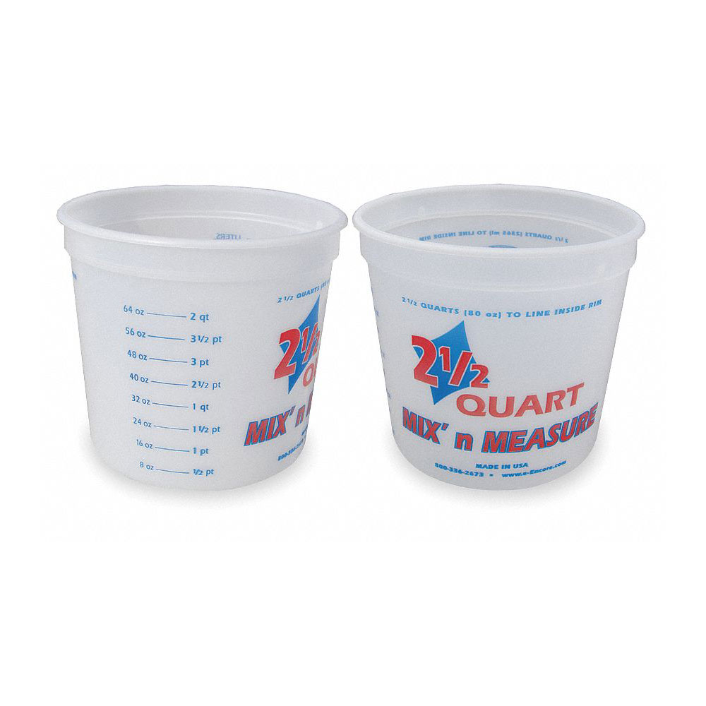Encore 2 1/2 Qt Mixing Container W/ Graduations - Pack of 25 - Click Image to Close