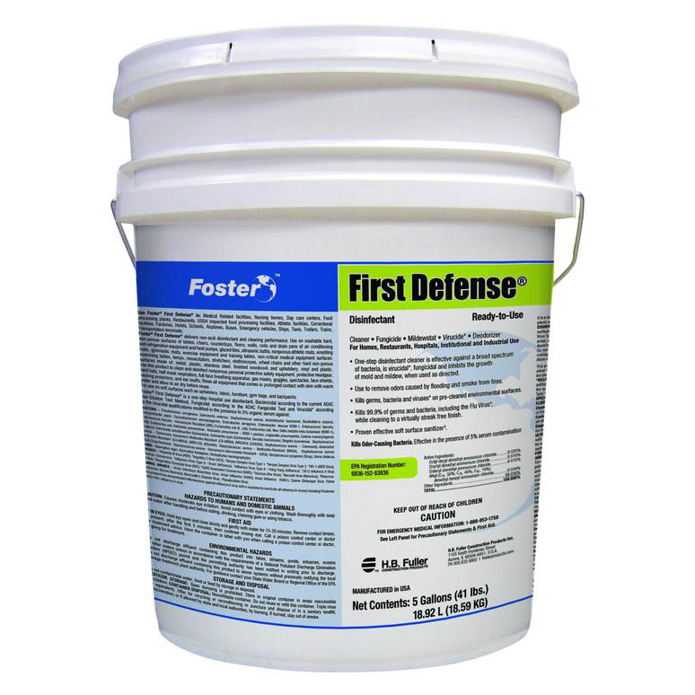 Foster First Defense 40-80 Ready-to-Use Disinfectant, EPA Registered, 5 Gallons - Click Image to Close
