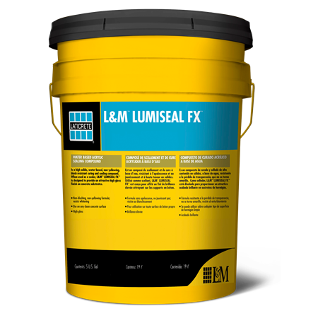 Laticrete L&M Lumiseal FX - Water Based Acrylic Sealer - Clear 5 Gallons - Click Image to Close