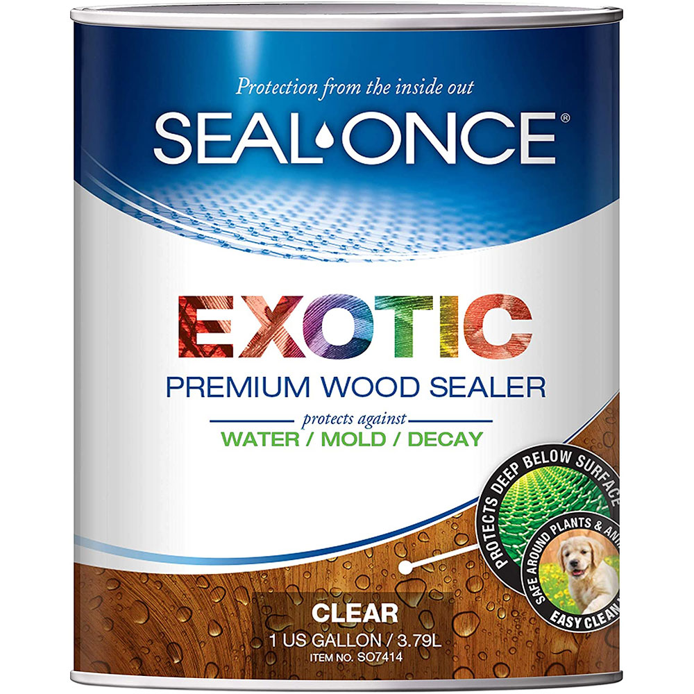 Seal-Once EXOTIC Premium Wood Sealer, Eco-friendly, Clear, 7414, 1 Gallon - Click Image to Close