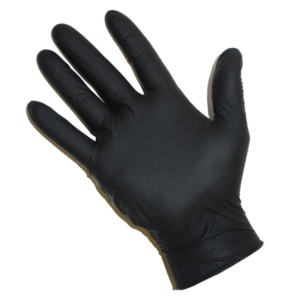 West Chester Industrial Disposable Nitrile Black Gloves, Ambidextrous, 100/box, 2920 - Medium - Click Image to Close