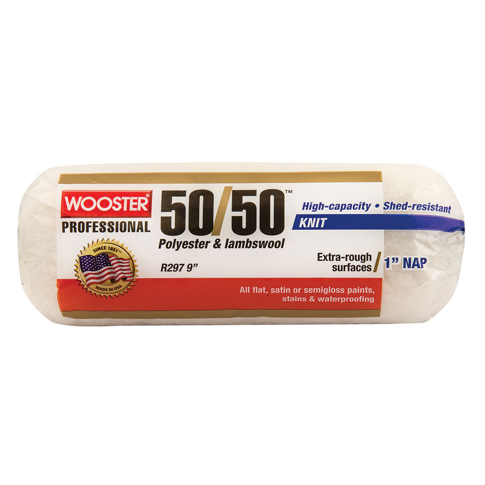 Wooster 50/50 Roller Skin Cover 9"x1" - Case of 10