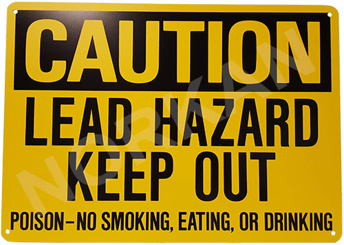 "Caution Lead Hazard" Sign - Safety Warning - 14'' x 20" - Click Image to Close