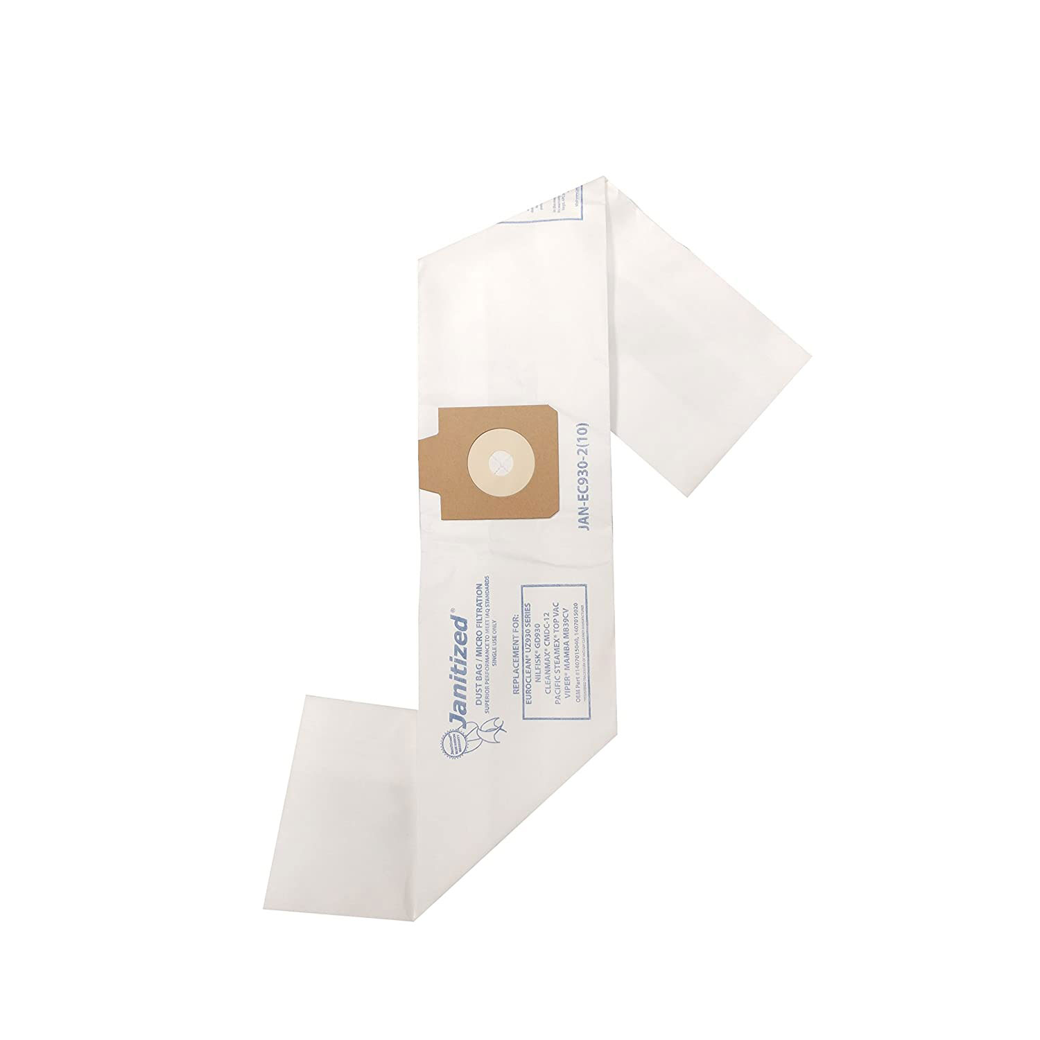 Euroclean GD930 Replacement Vacuum Bags - 10 pack - Click Image to Close