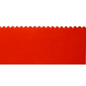 Notched Edge Floor Squeegee - Serrated Red Rubber - 18" - Click Image to Close