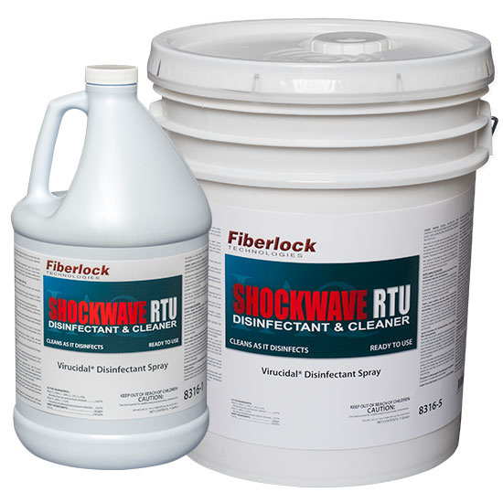 Fiberlock Shockwave RTU (Ready to Use) Disinfectant - 5 Gallons